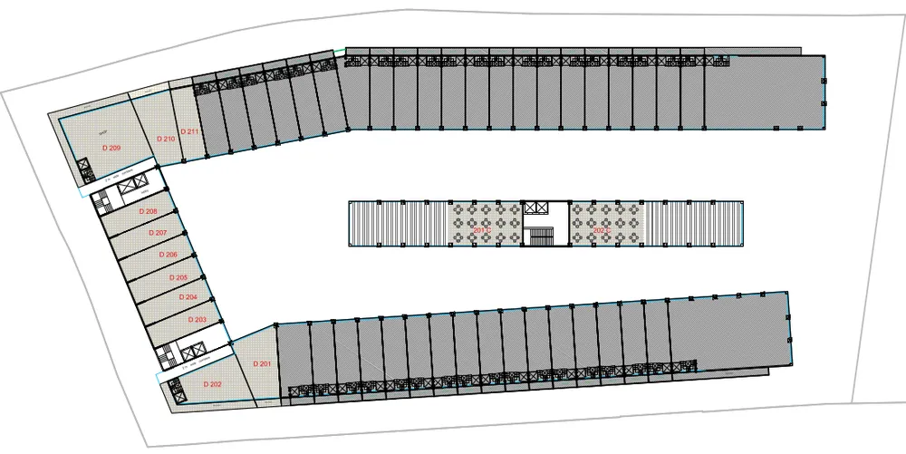 Complete building elevation plan and structural architectural blueprint schematic for Apollo High Street Indore