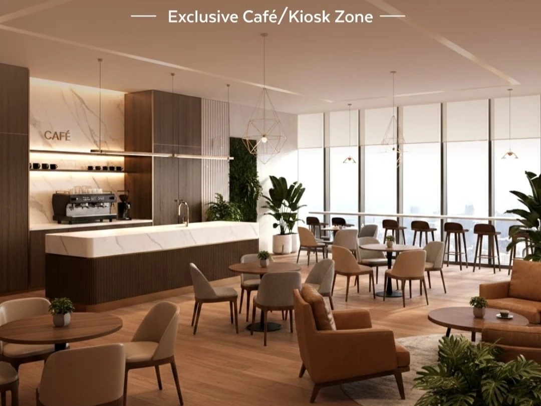 Emerald Forum Premium Commercial Office Common Passage Corridor featuring Vitrified Tile Flooring