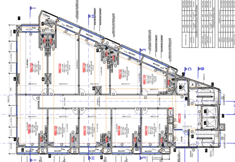 Emerald Forum Typical Floor Plan Layout Sheet A1.8 for Premium Office Spaces from 625 to 1260 Sq Ft