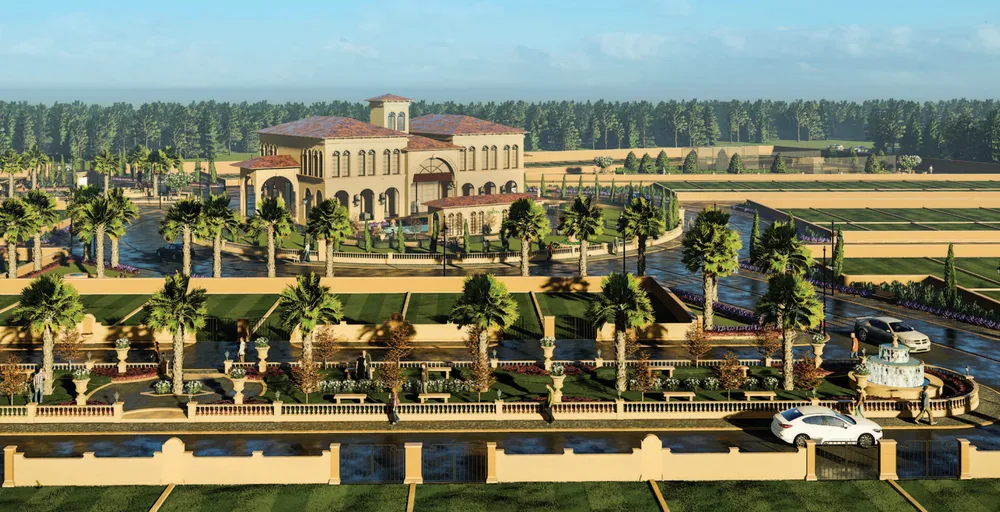 Emerald Nirvana clubhouse with swimming pool and landscaped gardens, Jhalaria, Indore