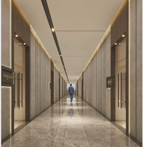 Premium bare shell commercial office space with balcony view available at Emerald world park project Indore