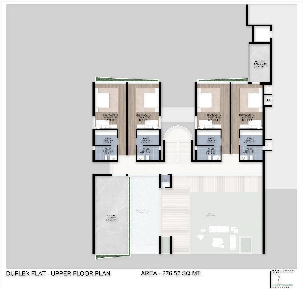5 BHK Luxury Duplex Lower Floor Plan Layout Diagram Paramount MV Opulence